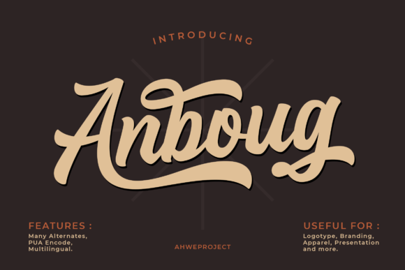 Anboug: A Bold Handwritten Font for Editorial Design