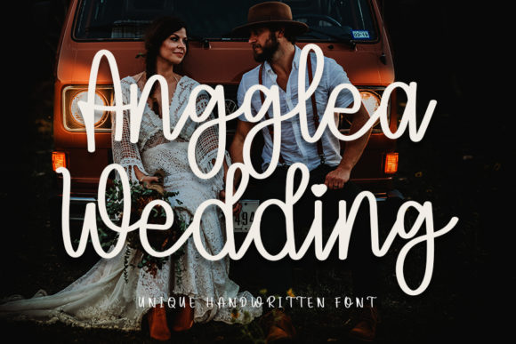 Angglea Wedding: A Handwritten Font for Editorial Elegance
