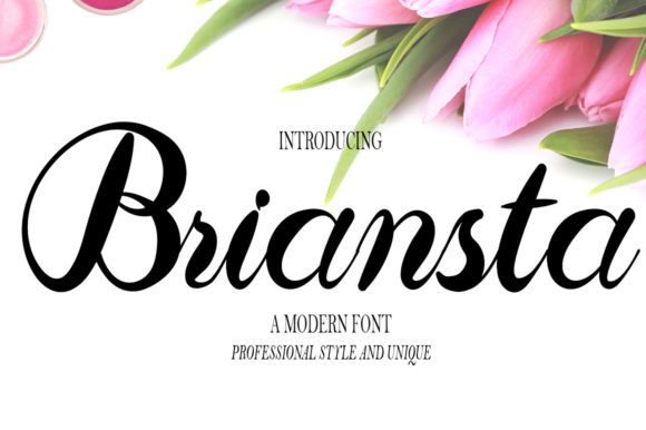 Briansta: A Romantic Script Font for Editorial Design