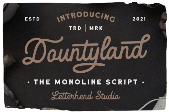 Dountyland: A Bold Script Font for Crafters