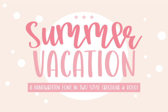 Summer Vacation: A Script Font for Makers