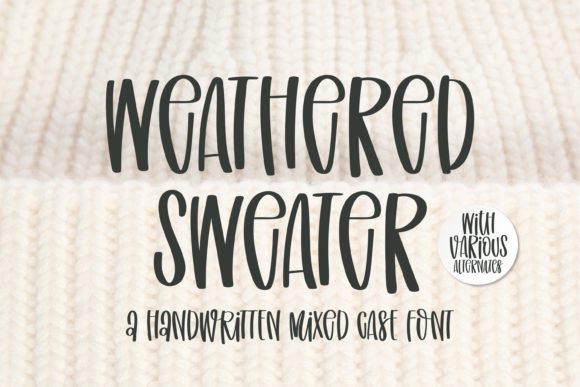 Weathered Sweater: A Handwritten Font for Web Design